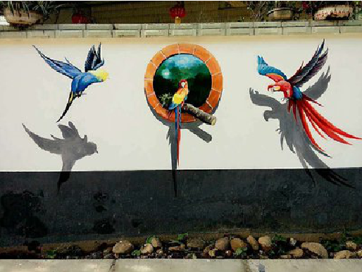 松阳视觉错位-3D墙绘设计