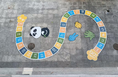 松阳地面游戏彩绘