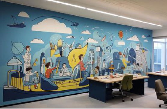 松阳办公室墙绘的特点。