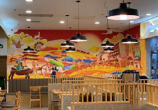 松阳商业空间彩绘介绍。