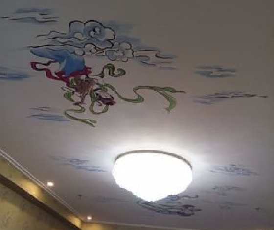 松阳如何快速绘制天花板上的手绘墙？